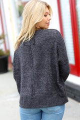 Casual Living Charcoal Melange Hacci Dolman Sweater