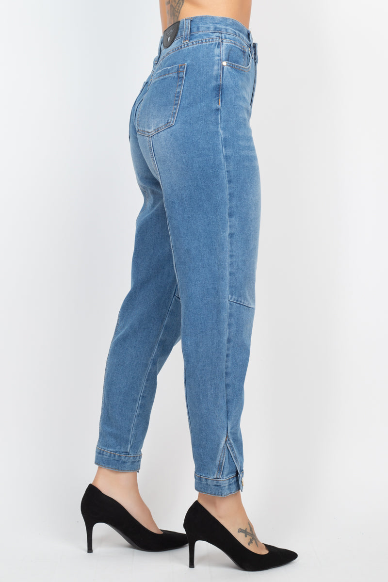 Cuffed-button Mom Jeans Marabella Inspirations