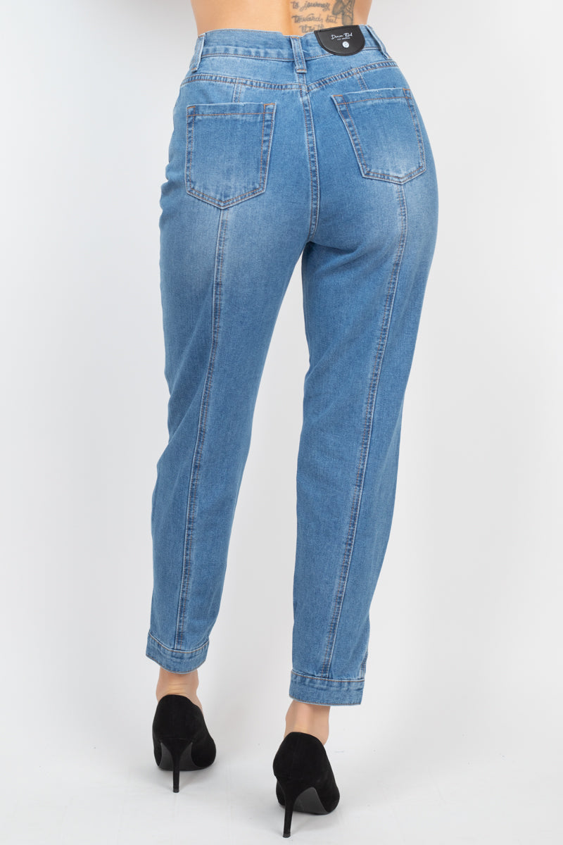 Cuffed-button Mom Jeans Marabella Inspirations