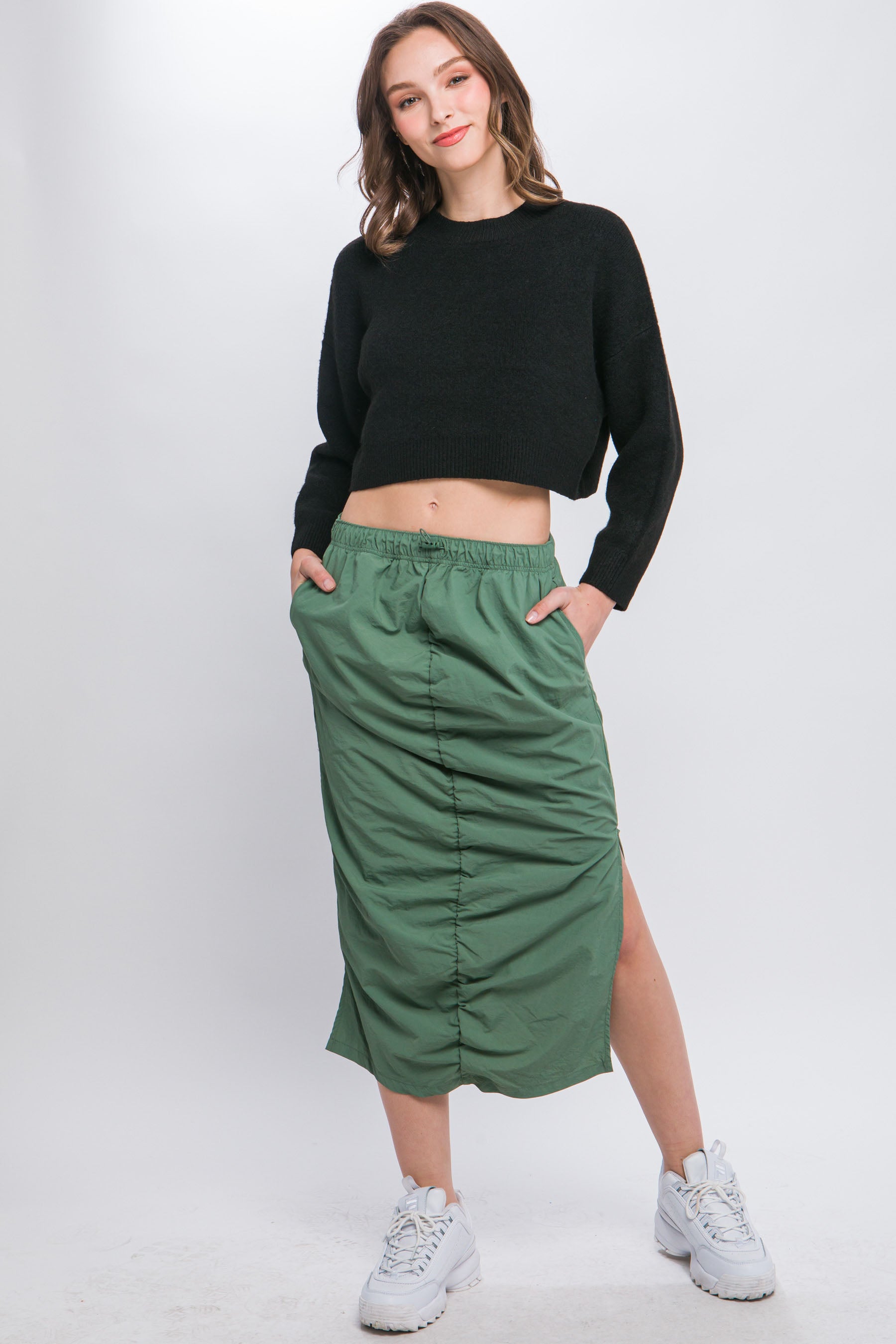 Wool Blend Cropped Sweater Top Marabella Inspirations