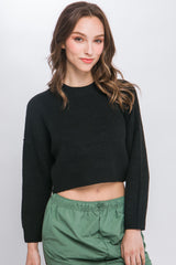 Wool Blend Cropped Sweater Top Marabella Inspirations