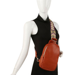 Smooth Zipper Sling Crossbody With Guitar Strap Marabella Inspirations