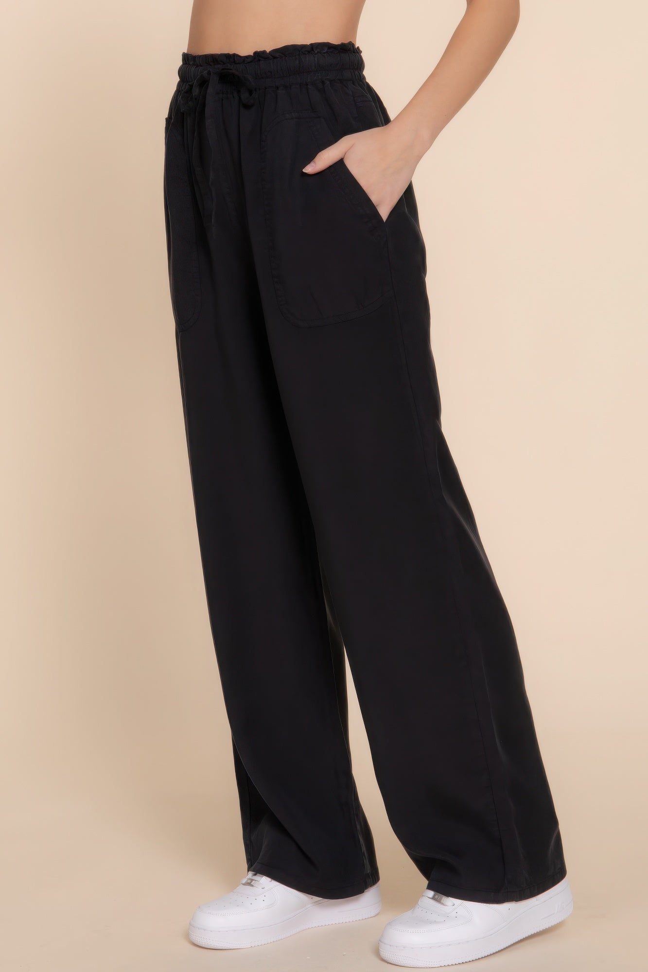 Elastic Waist Tencel Long Pants Marabella Inspirations