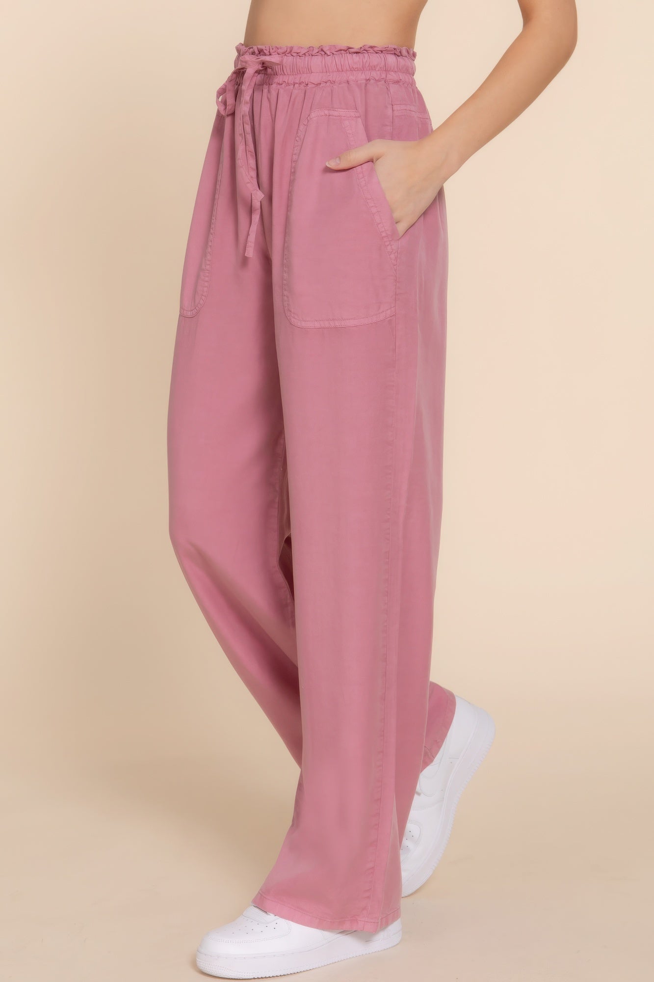 Elastic Waist Tencel Long Pants Marabella Inspirations