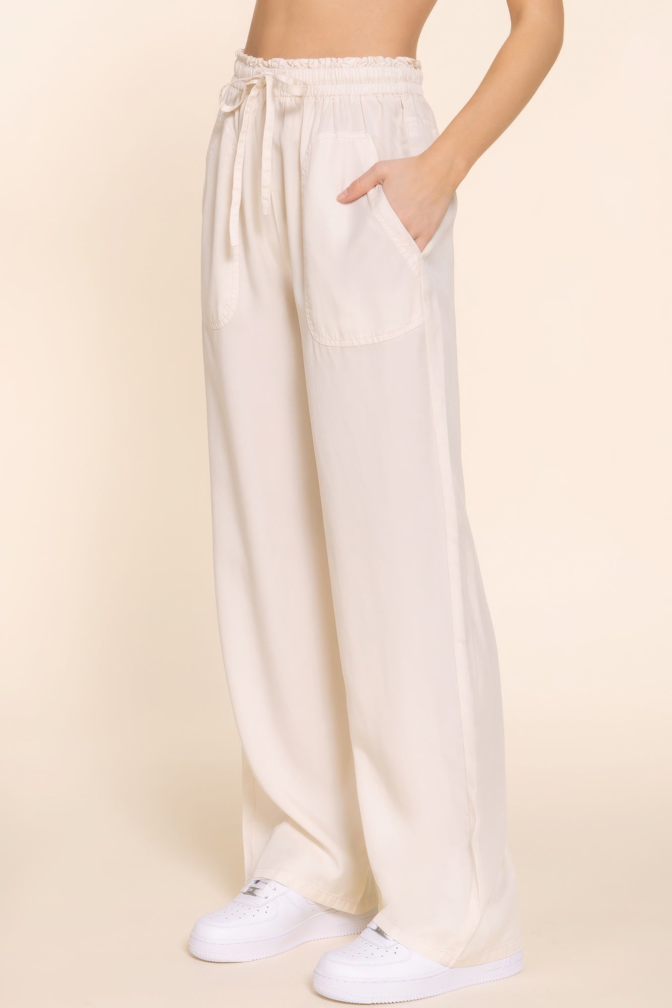 Elastic Waist Tencel Long Pants Marabella Inspirations