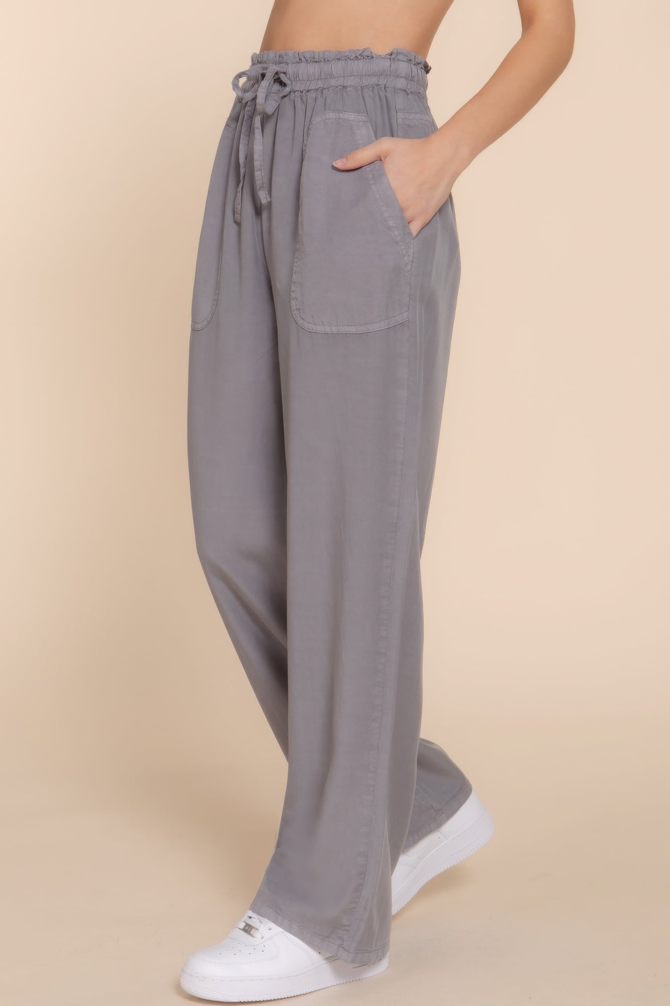 Elastic Waist Tencel Long Pants Marabella Inspirations