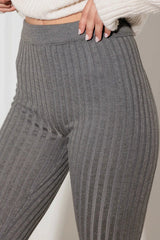 Ribbed Pattern High Waist Cozy Sweater Leggings leggings The Fashion Outlet Store   